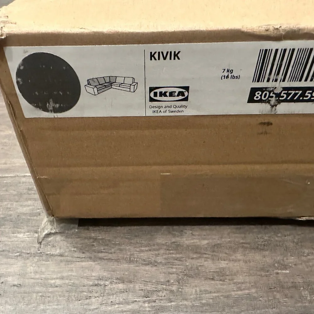 New in box ! IKEA KIVIK Cover For Corner Section Tallmyra White/black 805.577.59